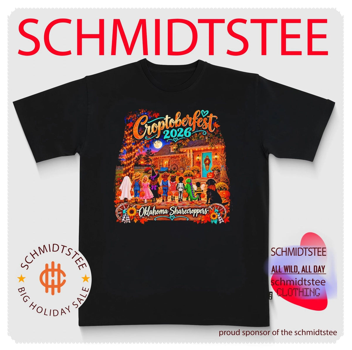 Croptoberfest 2026 Oklahoma Sharecroppers Halloween Kids shirt