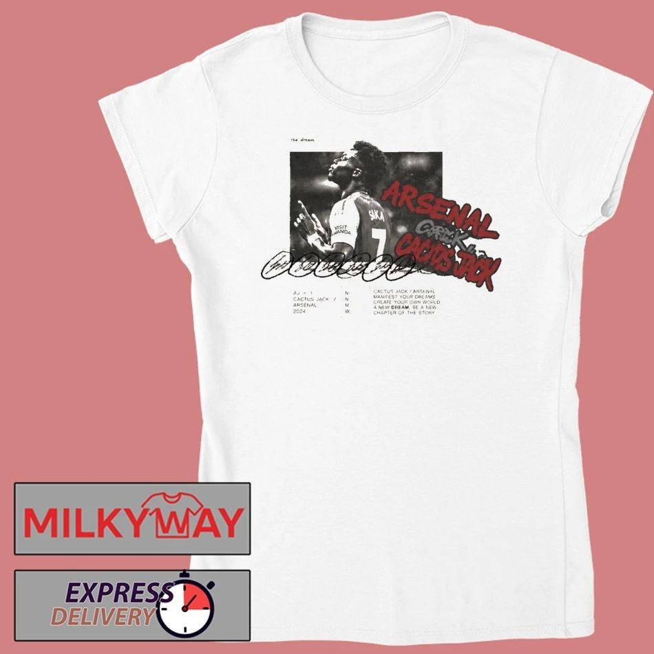 Travis Scott X Arsenal Cactus Jack Bukayo Saka Graphic T-Shirt