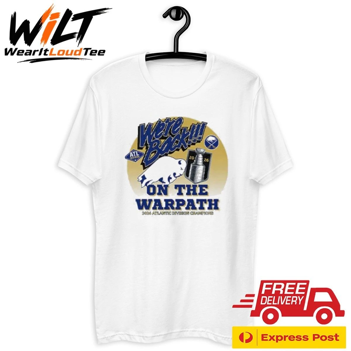 Buffalo Sabres We’re Back On The Warpath 2026 Atlantic Division Champions Shirt