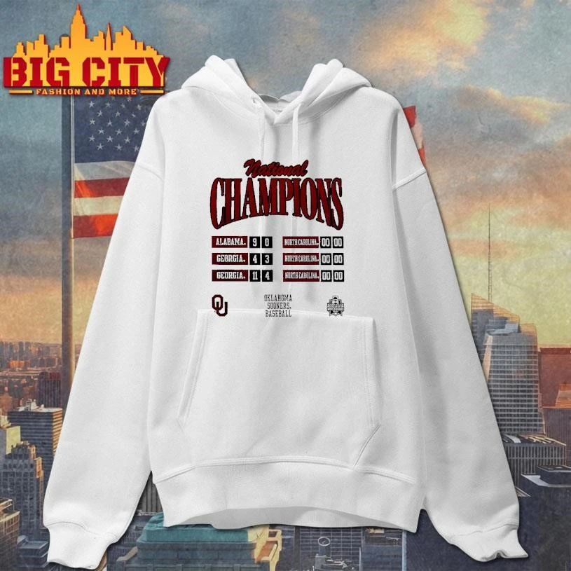 Oklahoma Sooners NCAA College World Series National Champions Scoreboard shirt