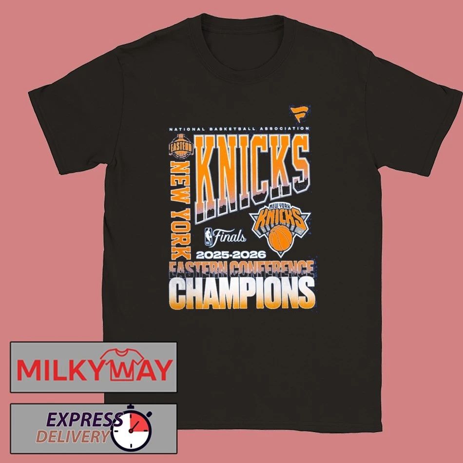 New York Knicks Fanatics 2026 NBA Eastern Conference Champions Blue T-Shirt