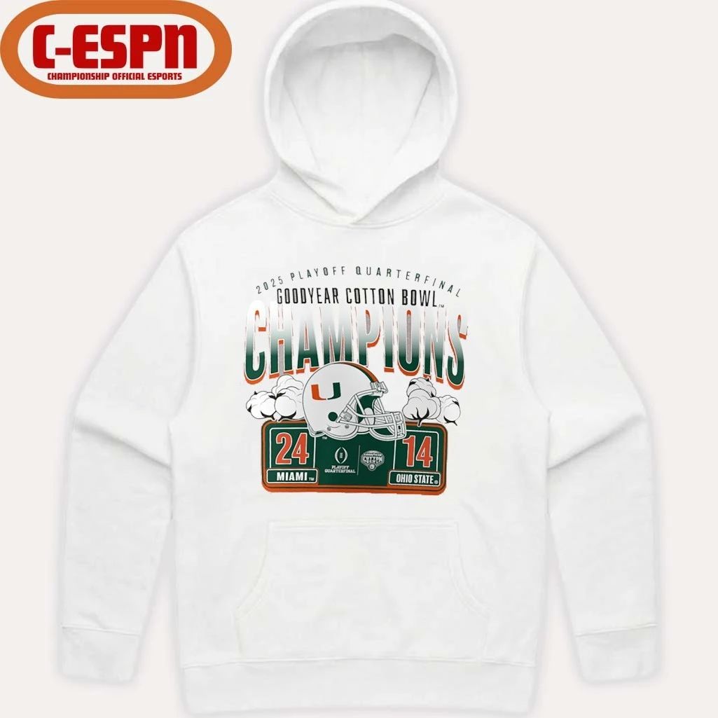 University Of Miami Cotton Bowl Champions Scoring Drive T-Shirt
