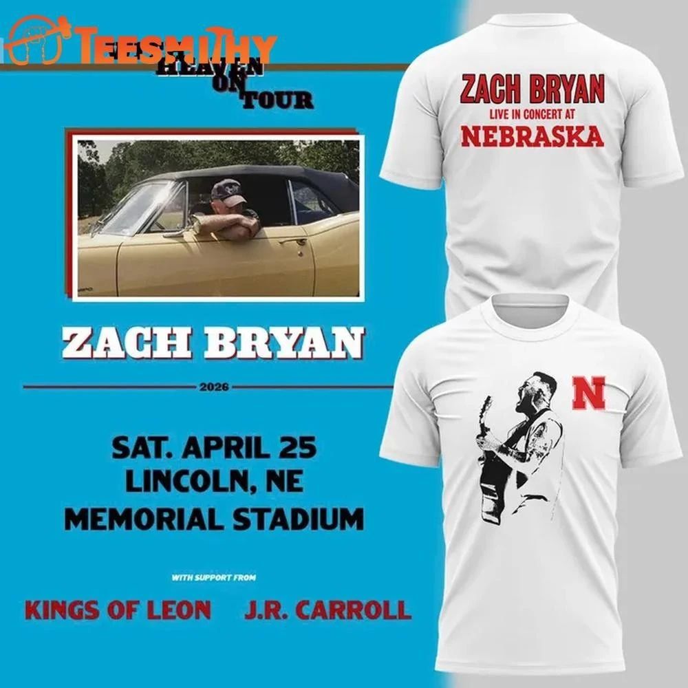 Zach Bryan Live In Concert At Nebraska Huskers 2026 Shirt