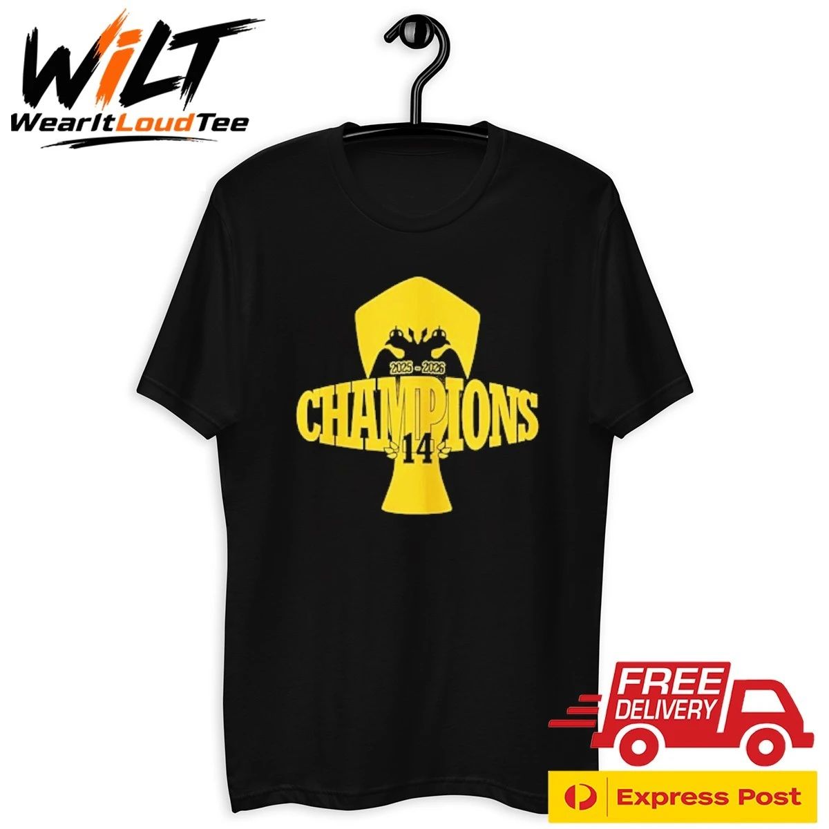 AEK Athens F.C. 2025-26 Greek Super League Champions Shirt