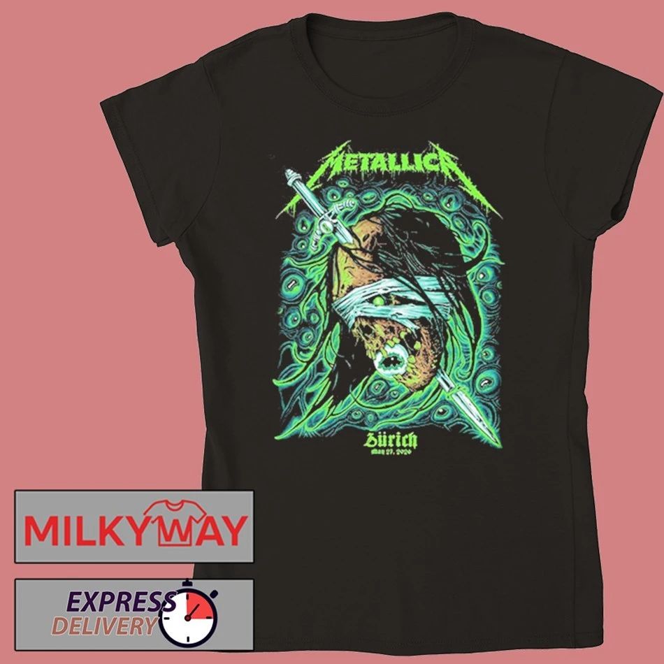 Metallica M72 Zurich Merch Tee At Pop Up Shop Stadion Letzigrund On May 27 2026 Zurich Switzerland Art By Mark Richards M72 World Tour 2026 Unisex T Shirt