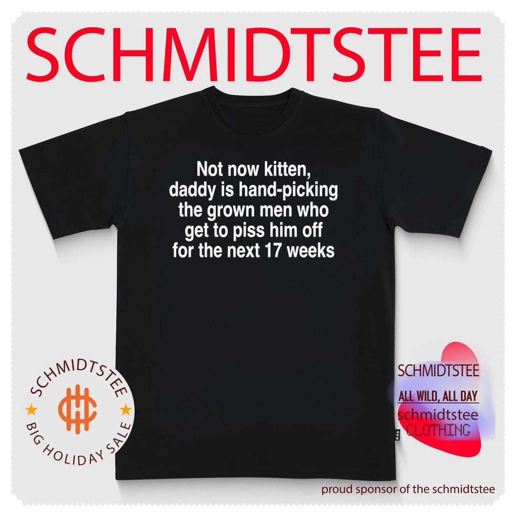 Not now kitten daddy is hand-picking the grown men who get to piss him off for the next 17 weeks shirt