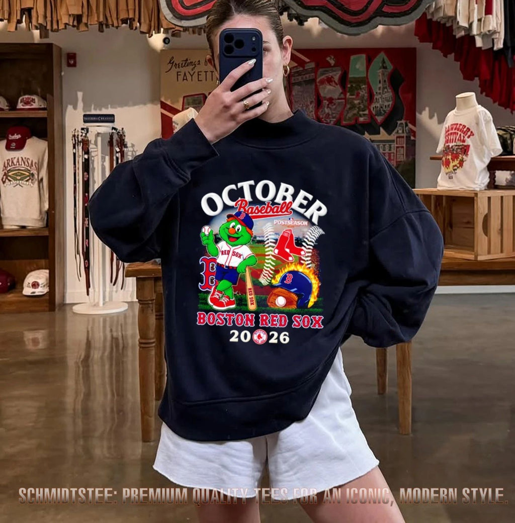 Boston Red Sox October Baseball Posterseason 2026 macot shirt