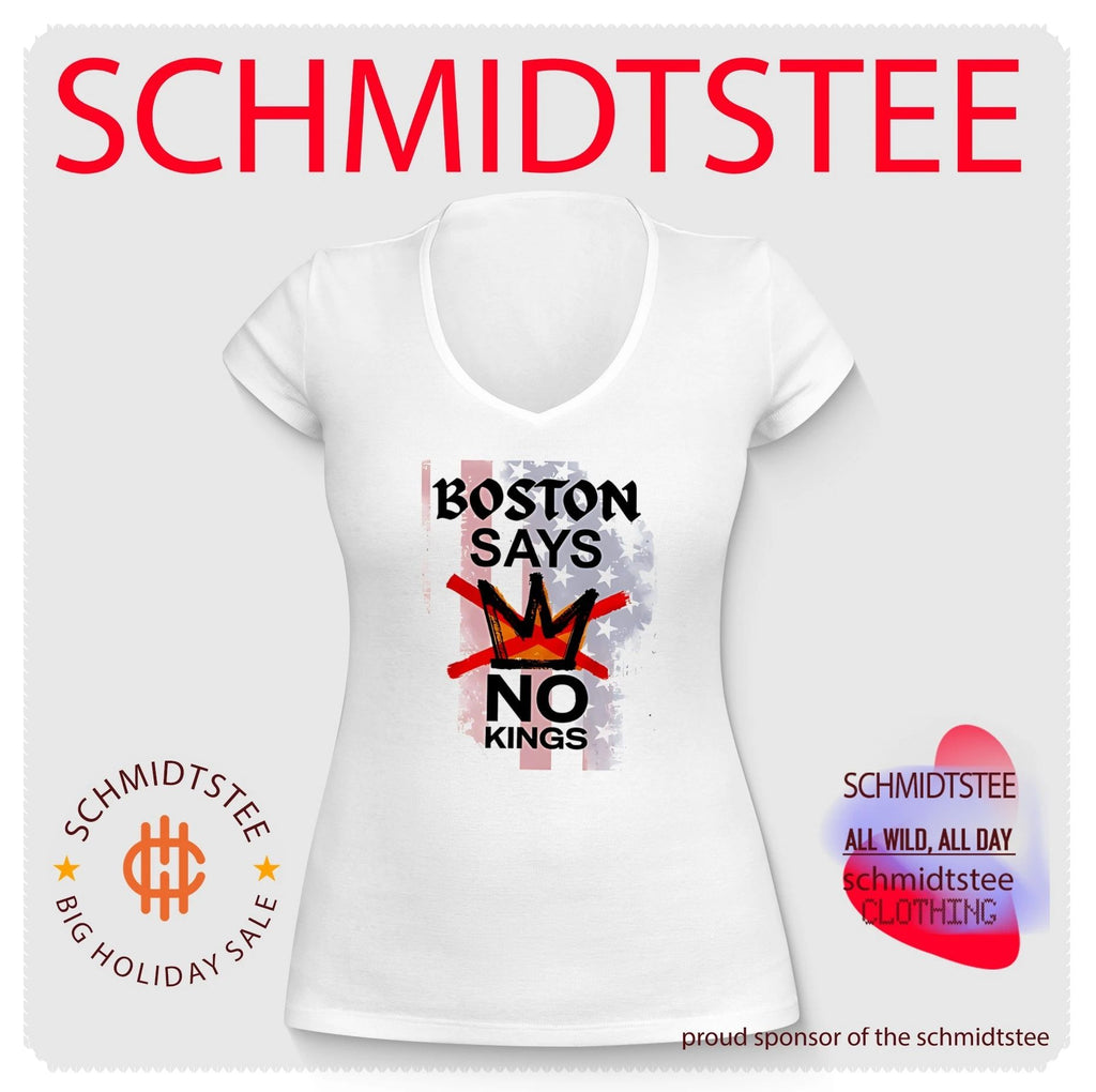 Boston says no kings with crown graphic shirt