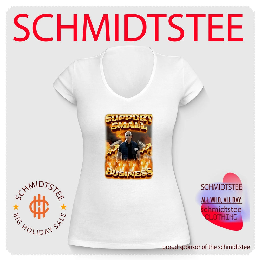 Support small business man on fire graphic shirt