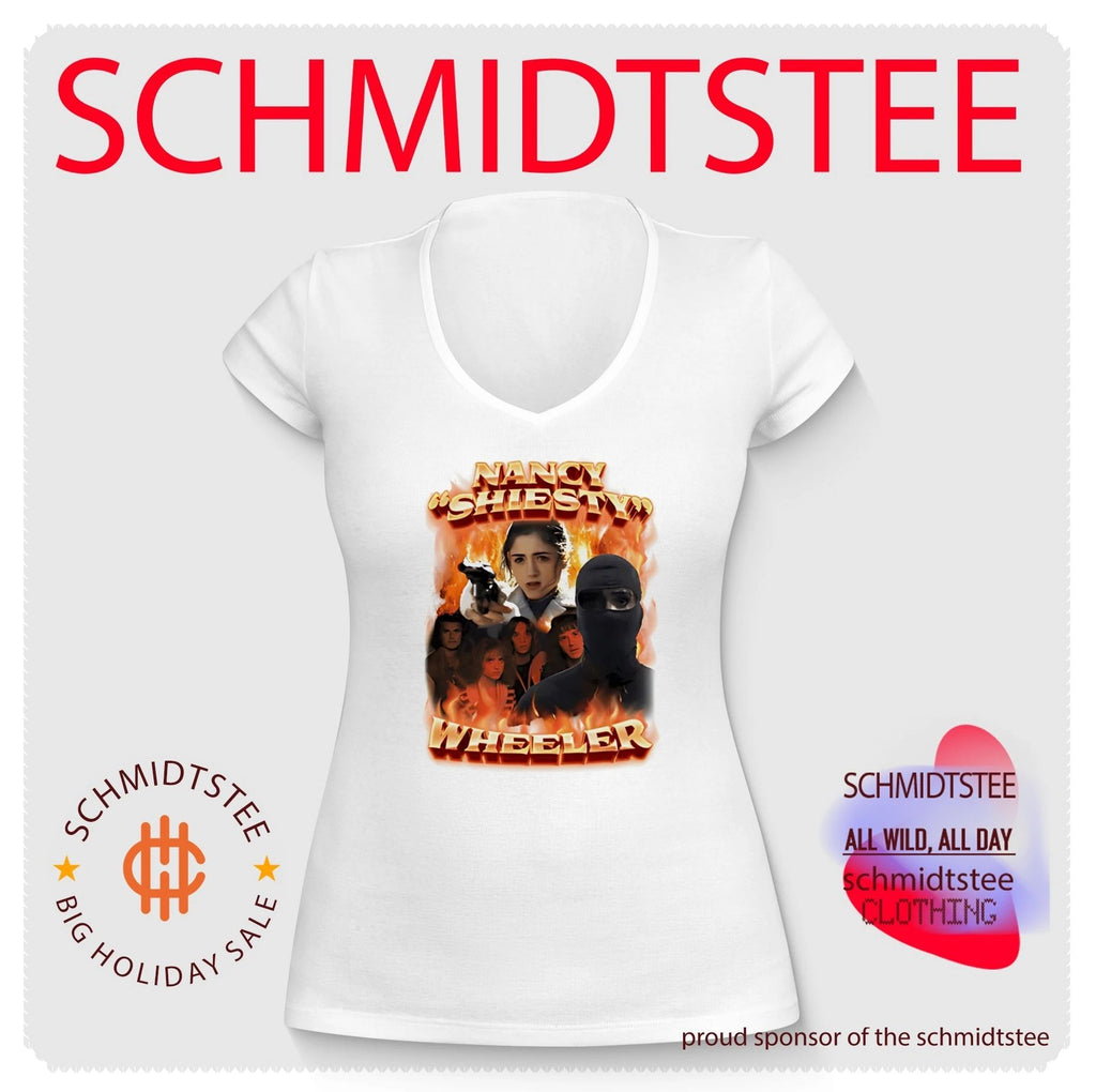 Nancy shiesty wheeler flame graphic shirt