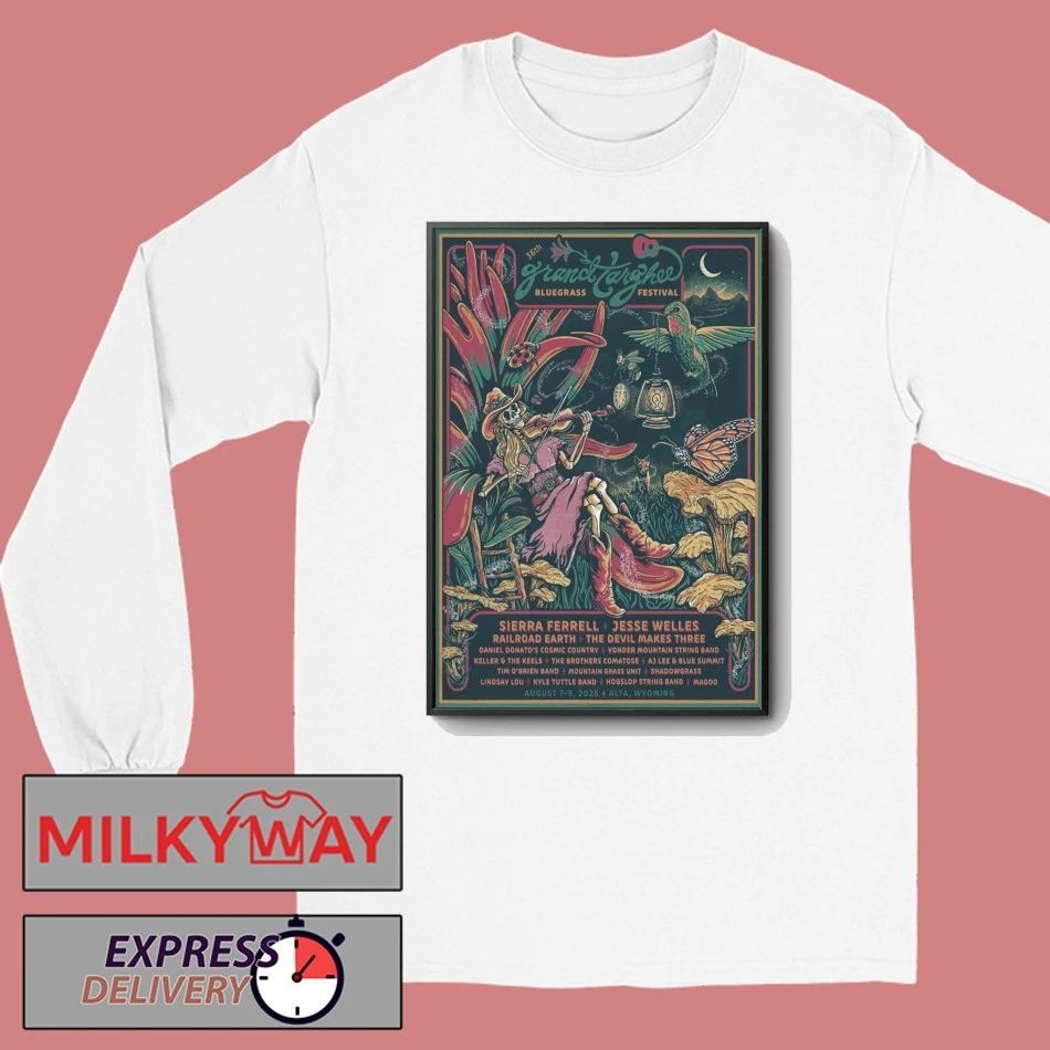 Grand Targhee Bluegrass Festival 8 7-8 9 2026 Alta, Wyoming Poster shirt