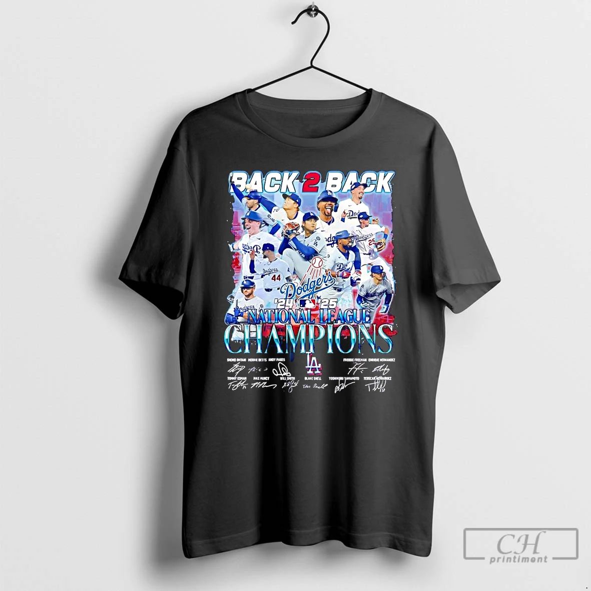 Classic La Dodgers Back To Back 2025 National League Champions T Shirts
