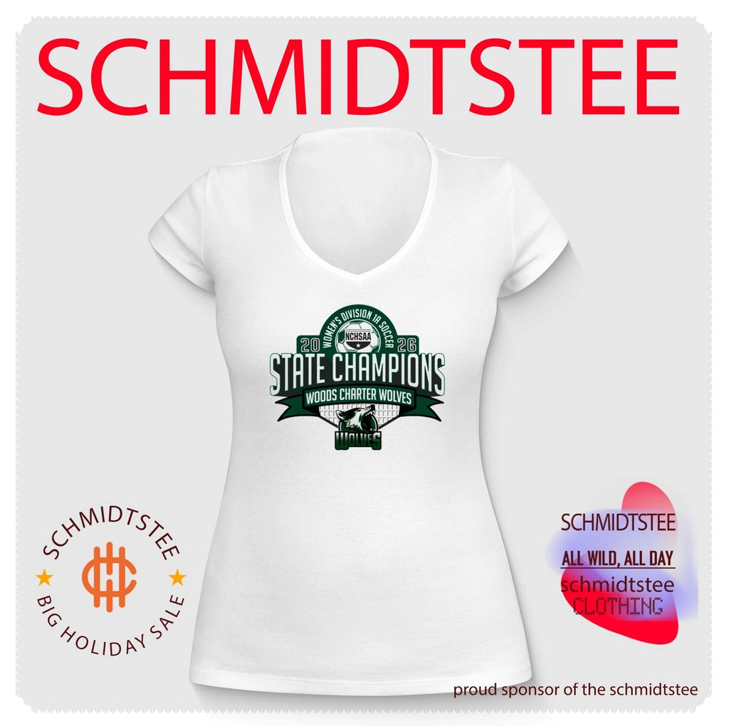 Woods Charter Wolves 2026 NCHSAA Women’s Division 1A Soccer Champions shirt