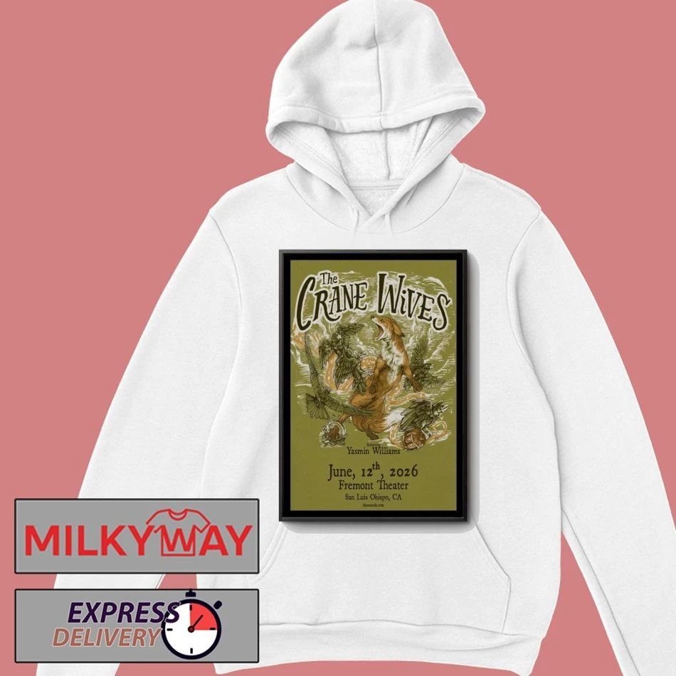 The Crane Wives Tour San Luis Obispo, CA June 12 2026 Poster shirt
