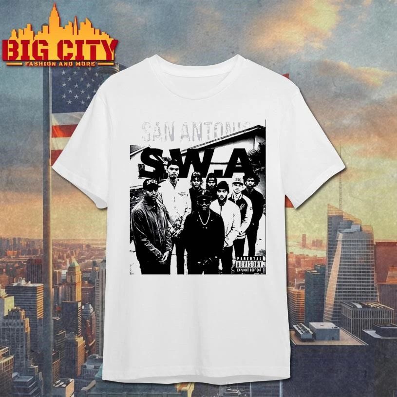 San Antonio Swa San Antonio Swa Parental Advisory Explicit Content White Shirt