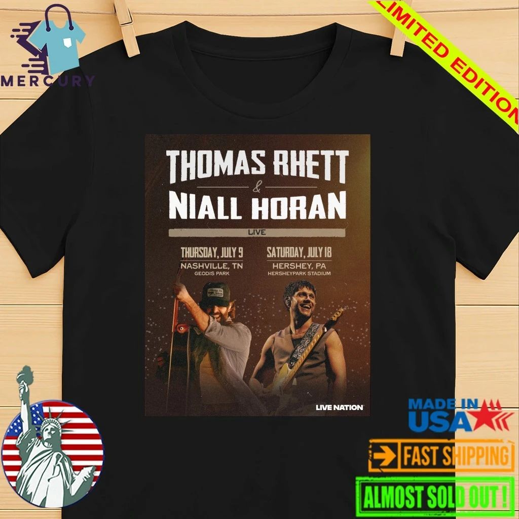 Thomas Rhett And Niall Horan 2026 Nashville TN Hershey PA Geodis Park Hersheypark Stadium July 9th 18th Shirt