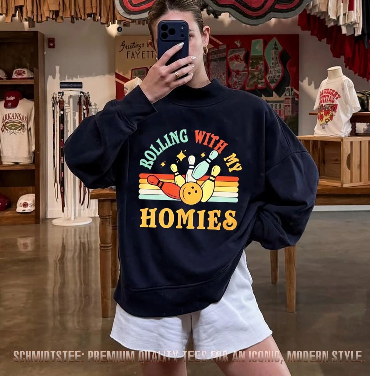 Rolling with my homies bowling shirt