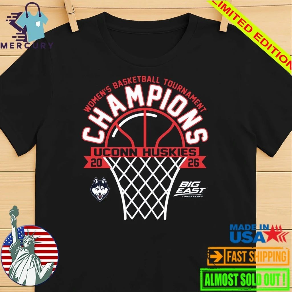 UConn Huskies 2026 Big East Women’s Basketball Tournament Champions Shirt