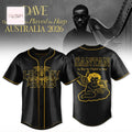 Dave Santan The Boy Who Played the Harp Australia 2026 Tour Commemorative Black and Gold Baseball Jersey