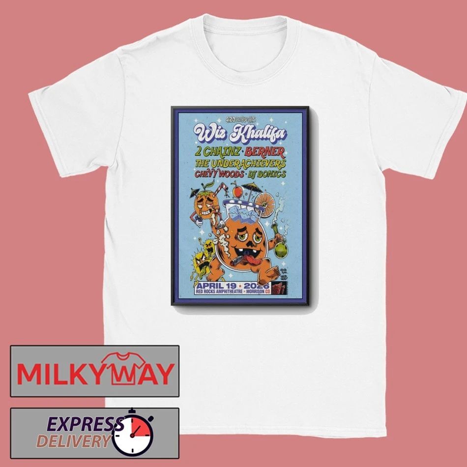 Wiz Khalifa At Red Rocks Amphitheatre On Apr 19 2026 Poster shirt