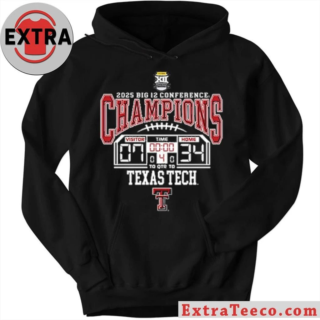 Blue 84 Unisex Texas Tech Red Raiders 2025 Big 12 Conference Champions December 6, 2025 overwhelming 34-7 win over BYU at AT&T Stadium in Arlington, Texas Shirt