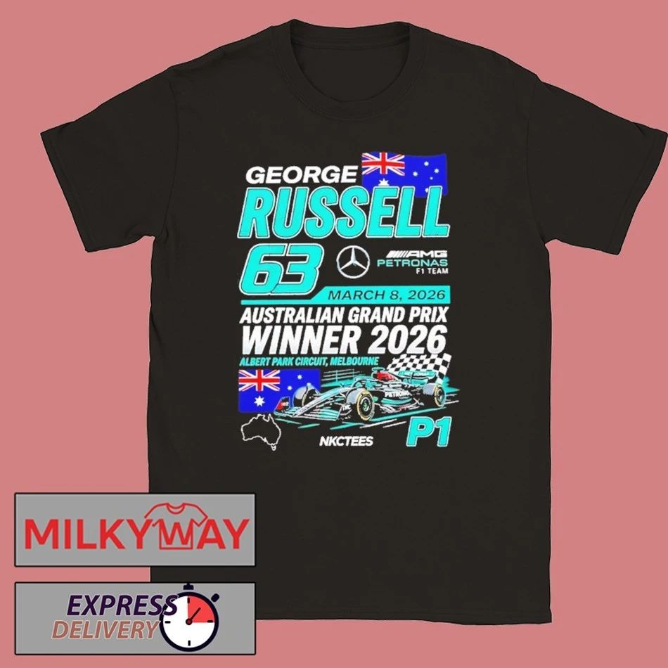 George Russell AMG Petronas F1 Team P1 Australian Grand Prix 2026 Champions shirt