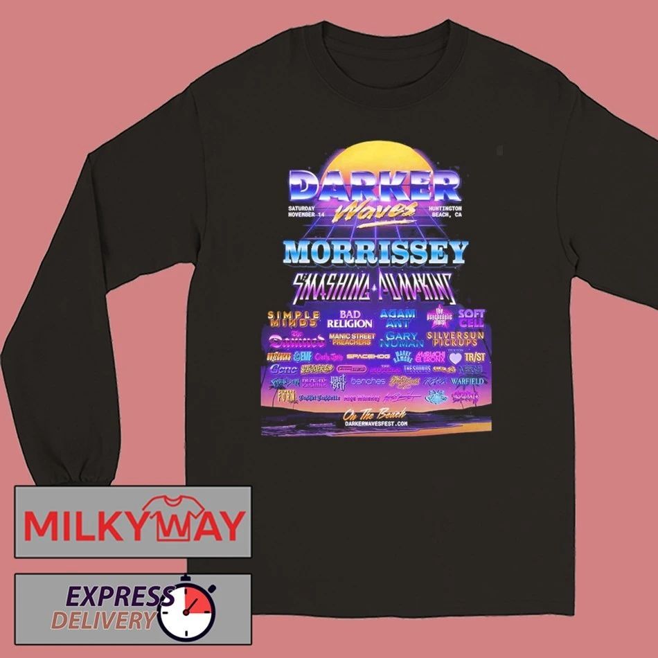 Darker Waves 2026 Festival Full Lineup In Huntington Beach California On November 14 2026 Two Sided T-Shirt