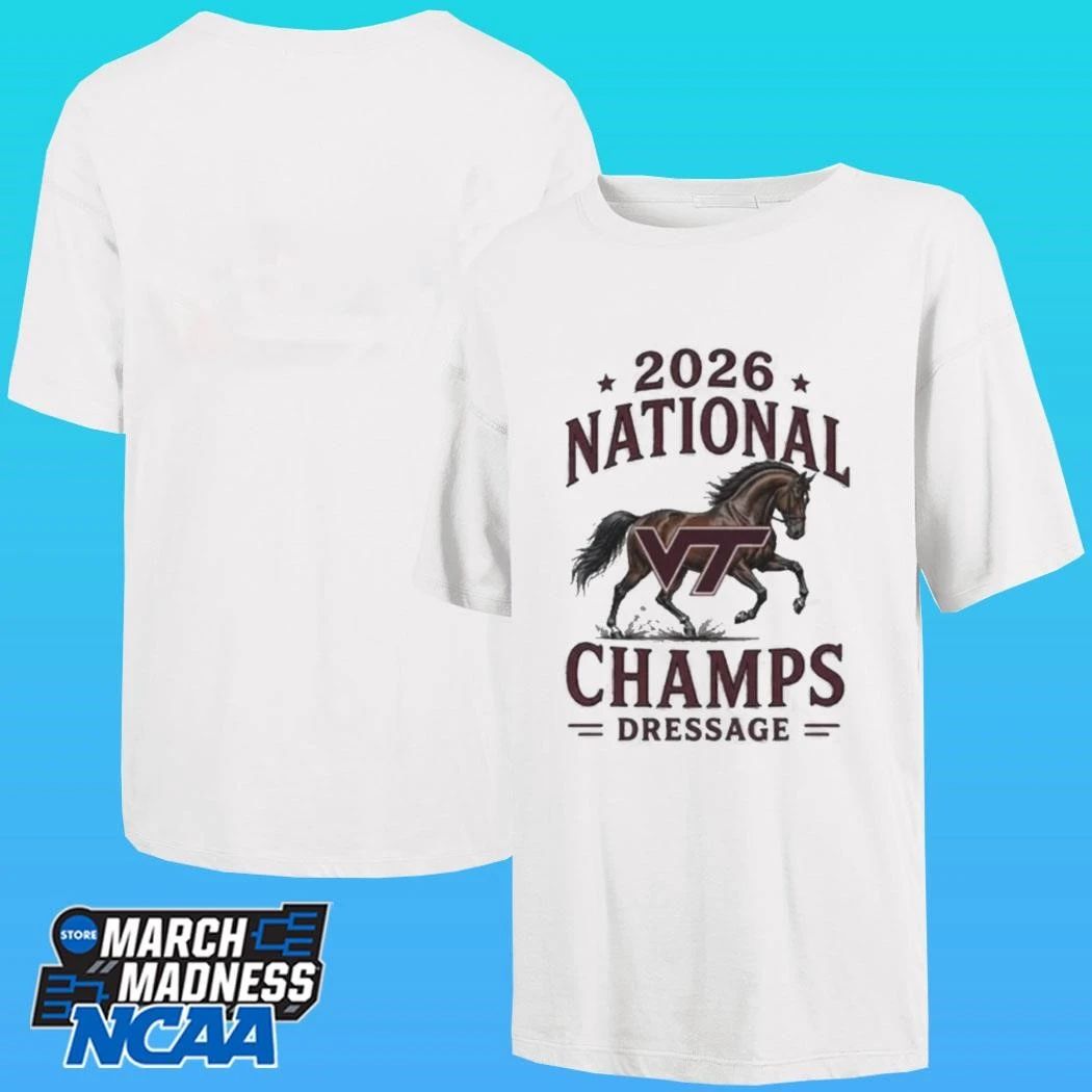 Virginia Tech Hokies 2026 National Champs Dressage Horse Shirt