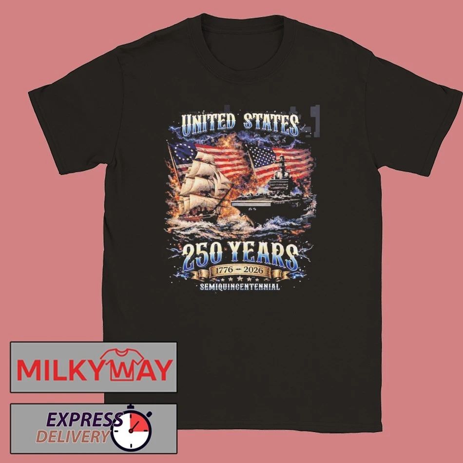 United States Of America USA 250 Anniversary 1776 2026 American Flag Semiquincentennial Vintage T-Shirt