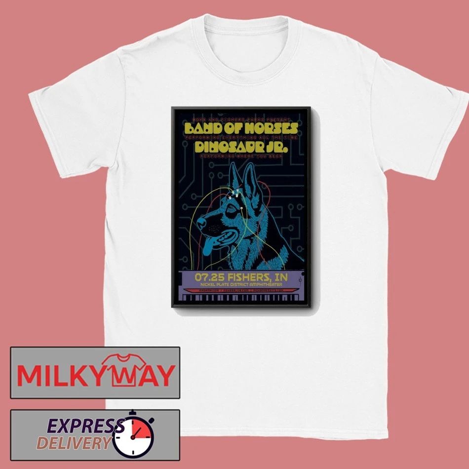 Band Of Horses And Dinosaur JR. 7 25 2026 Fishers IN Poster shirt
