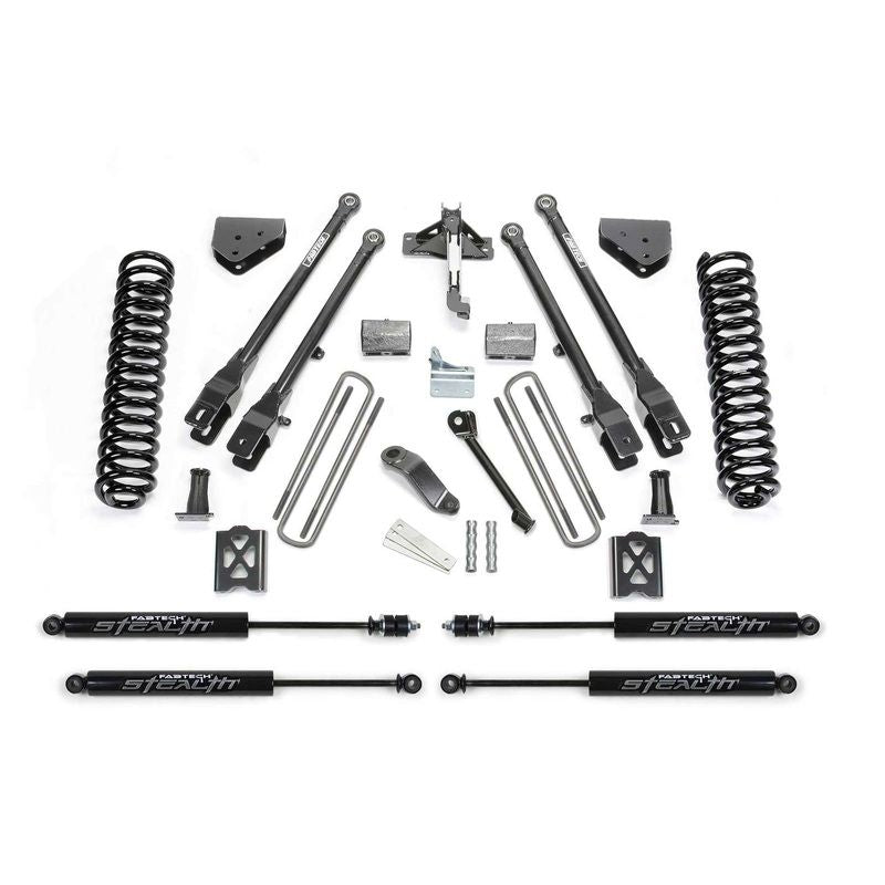 Fabtech 6″ 4 Link System w/Stealth Shocks Kit for 1999-2004 Ford F350 Super Duty 4WD w/6″ lift