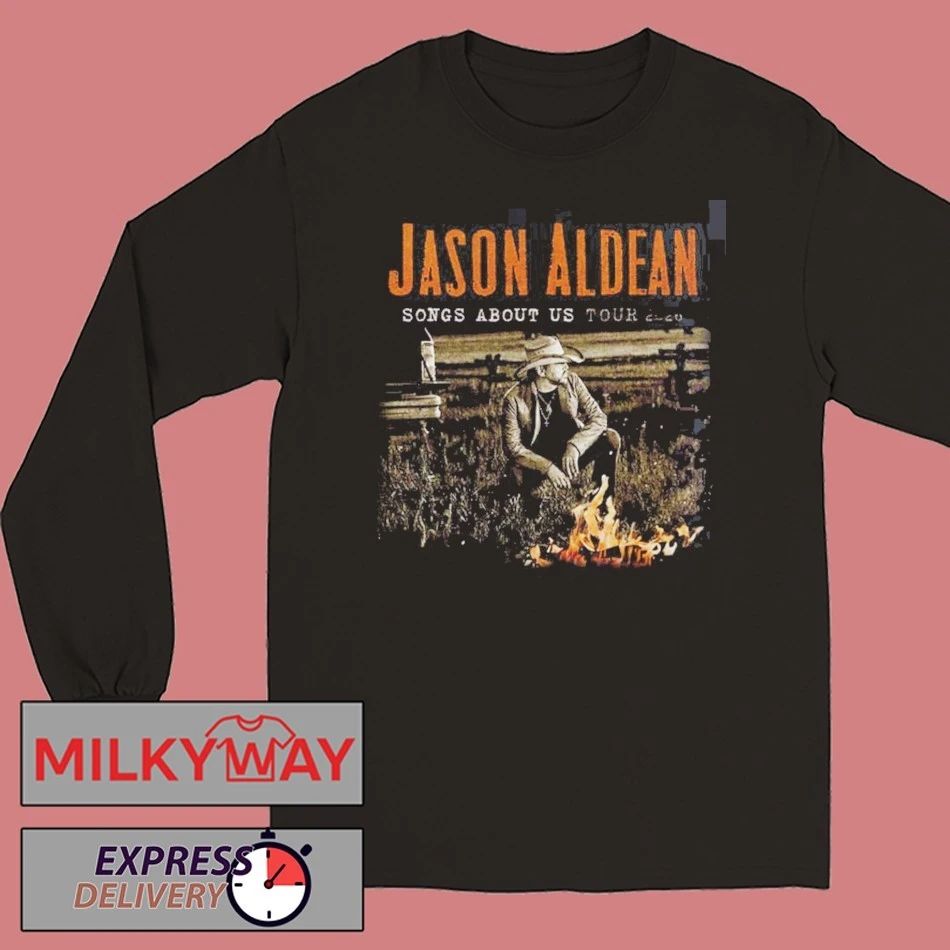 Jason Aldean Songs About Us Tour 2026 North America Schedule Dates Two Sided T-Shirt