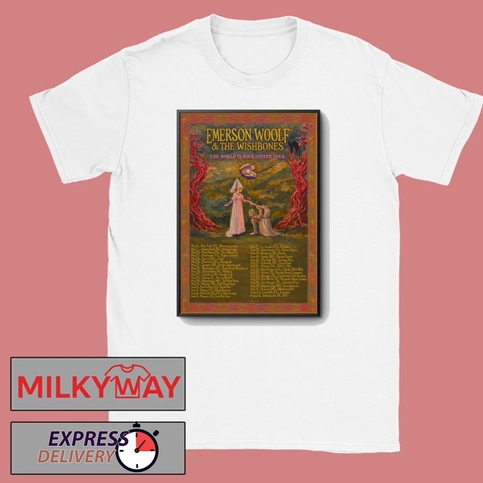 Emerson Woolf And The Wishbones The World Is Your Oyster 2026 Tour Poster shirt