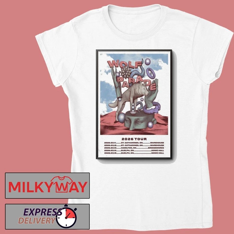 Wolf Parade March 2026 Tour Poster shirt