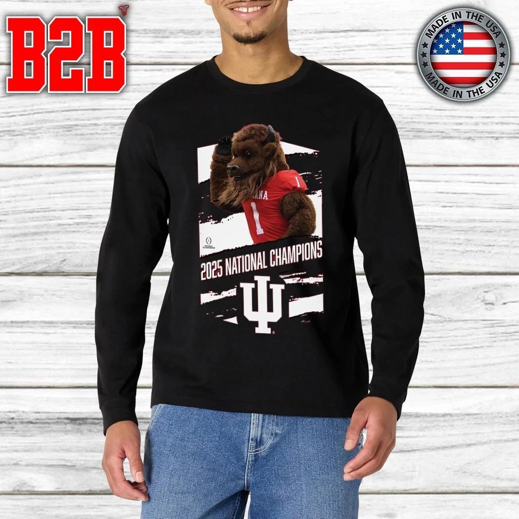 Indiana Hoosiers Outerstuff College Football Playoff 2025 National Champions Mascot Shirt