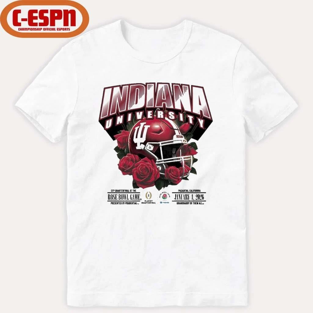 Indiana University football 2026 Rose Bowl Game Helmet Shirt