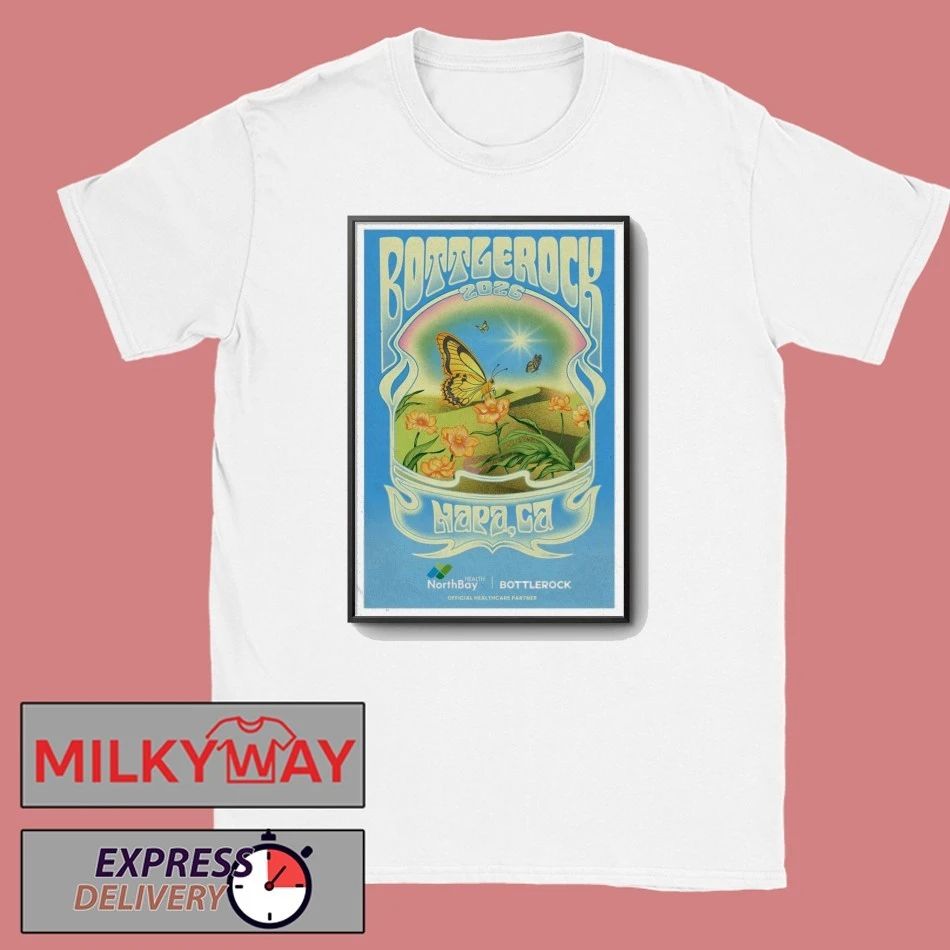 TOUR 2026 BottleRock Napa Valley Poster NorthBay Health shirt