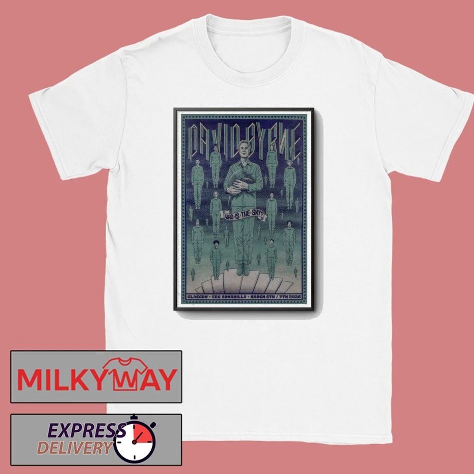 David Byrne Poster Glasgow Mar 7 2026 Sec Armadillo shirt