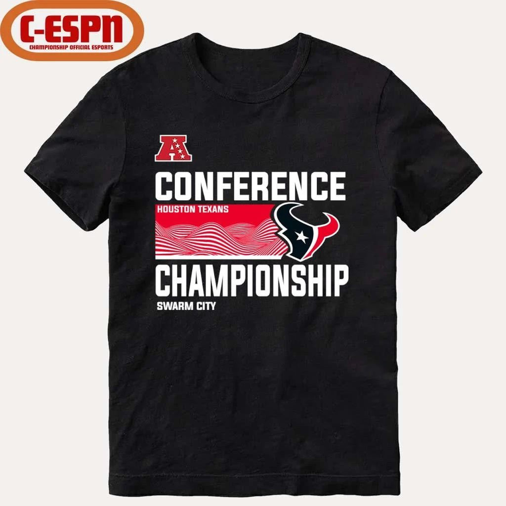 Houston Texans 2025-26 AFC Conference Championship Swarm City T-Shirt