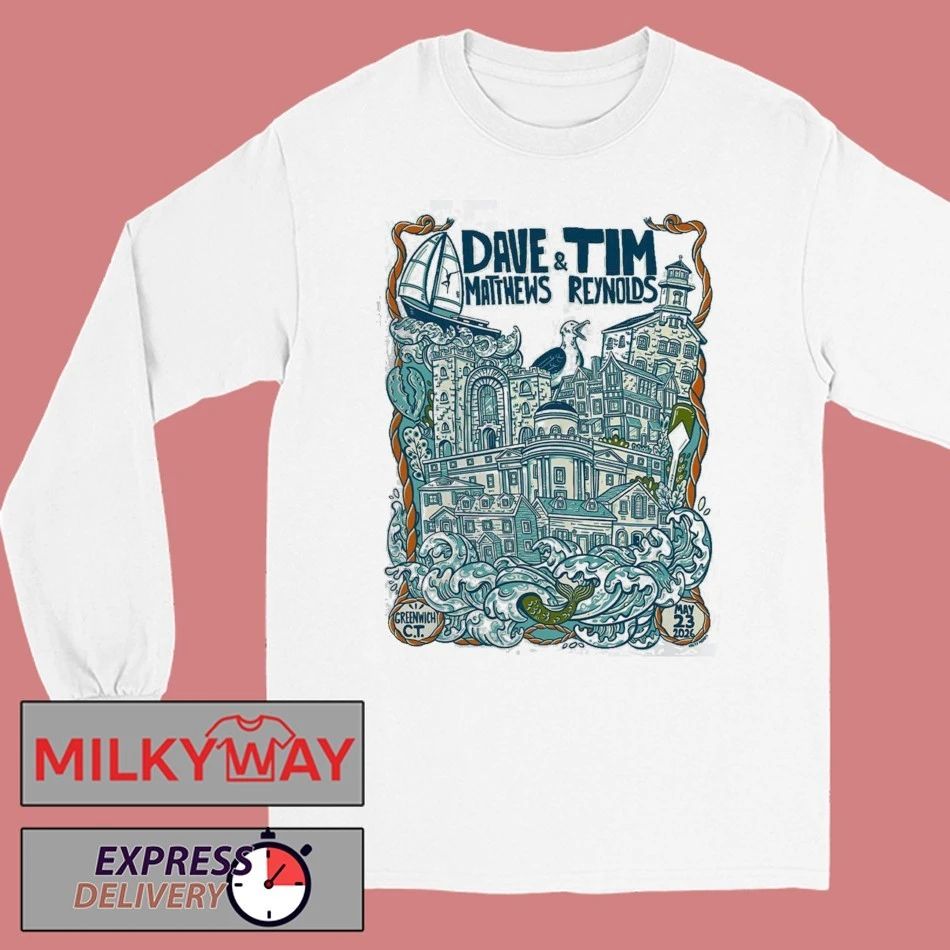 Dave Matthews And Tim Reynolds Greenwich CT 2026 Event Poster At Greenwich Town Party On May 23 2026 T-Shirt