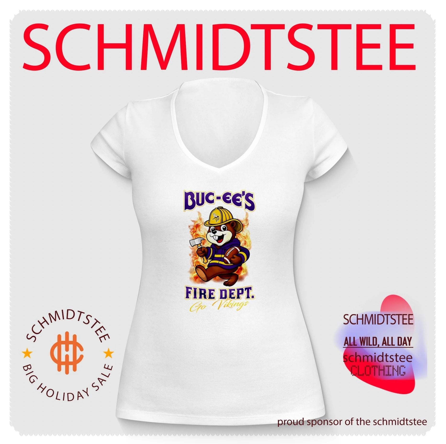 Minnesota Vikings Buc-Ee’s Fire Dept go Bears Firefighter Strong shirt