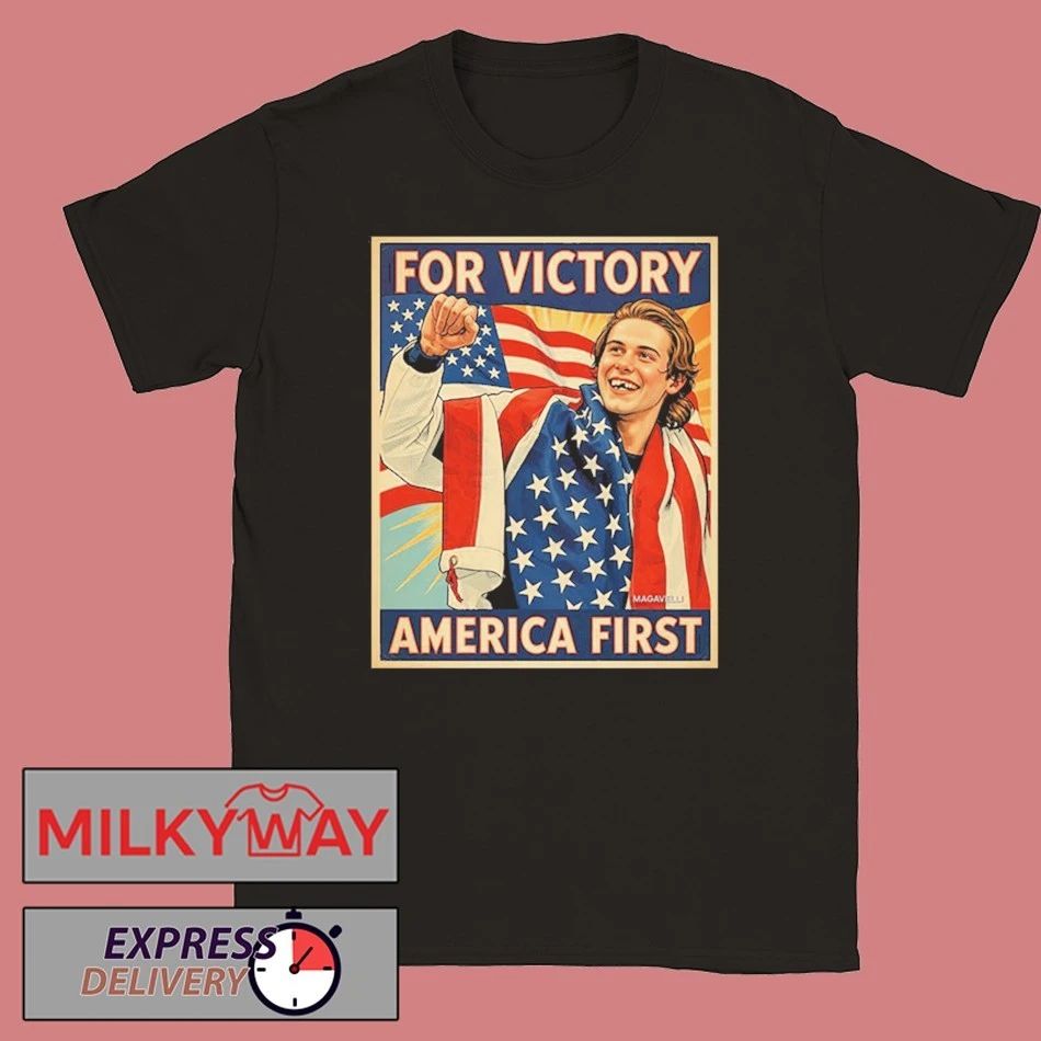 Jack Hughes Teeth Gold Champion Olympic Winter 2026 For Victory America First Unisex T Shirt