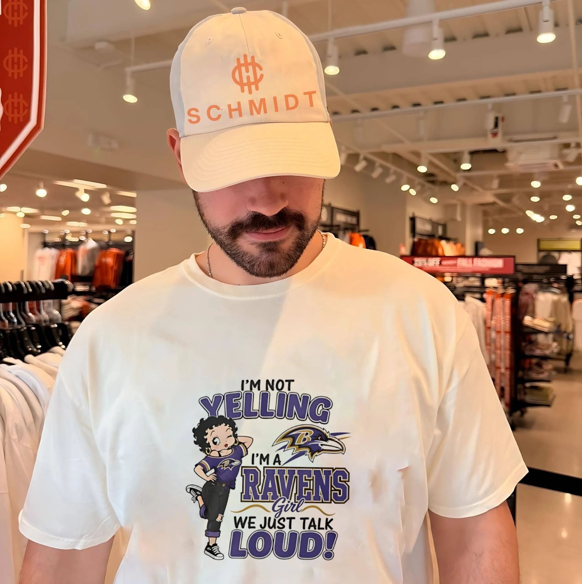 I’m not yelling I’m a Ravens girl we just talk loud shirt