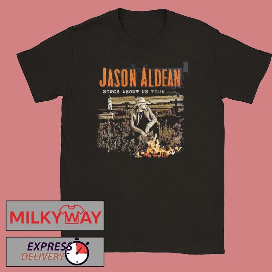 Jason Aldean Songs About Us Tour 2026 North America Schedule Dates Two Sided T-Shirt