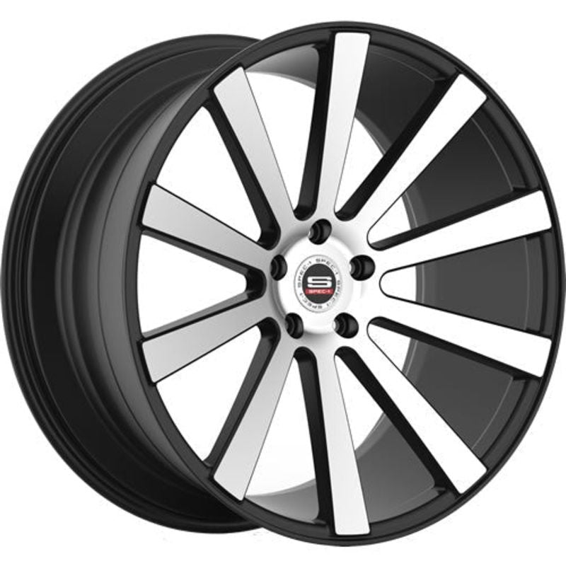 Spec-1 Wheels SPL-202 Gloss Black w/ Machined Spoke Faces 24×9 | 5×115 (SPL20224901715GBB)
