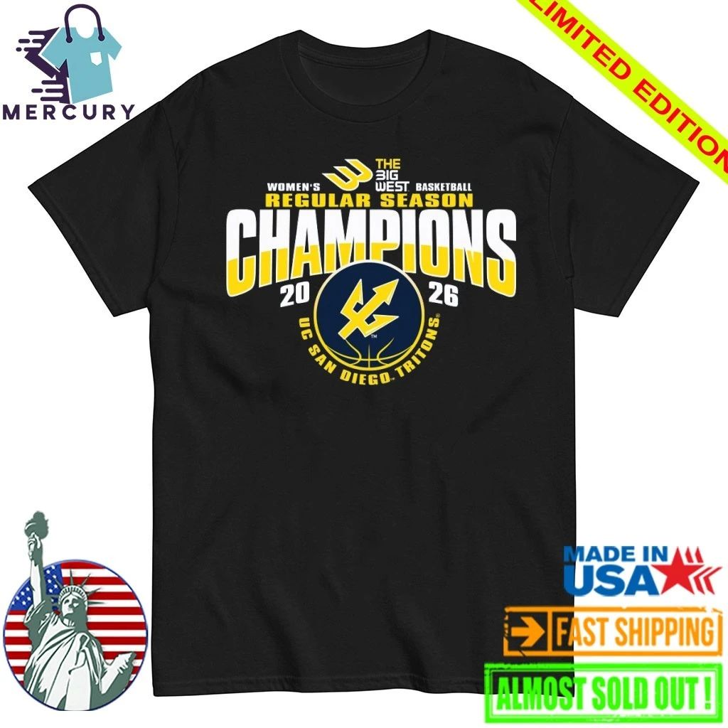 UC San Diego Tritons Women’s Basketball 2026 Big West Regular Season Champions Shirt