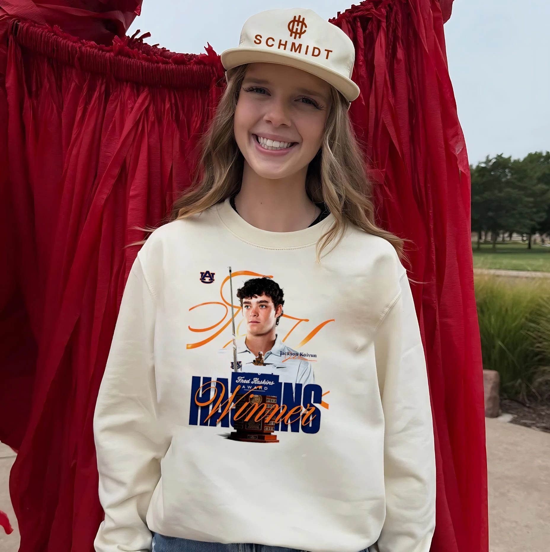 Auburn University Jackson Koivun Fred Haskins Award winner shirt