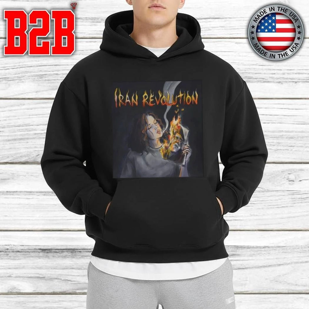 Iranian Lady Burning Khamenei Photo Shirt