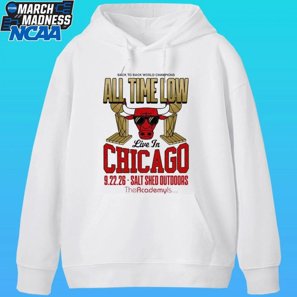 Back To Back World Champions All Time Low The Salt Shed In Chicago Il Sept 22 2026 Salt Shed Outdoors The Academy’s Shirt