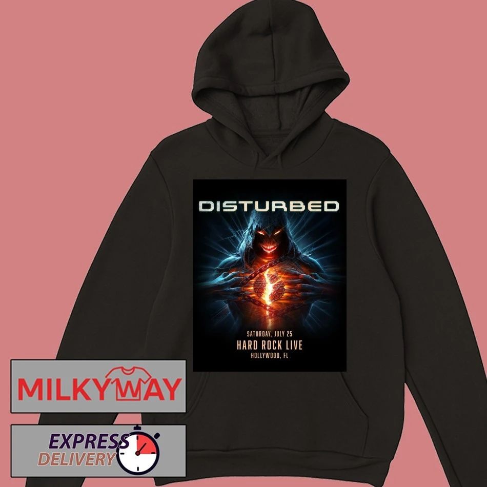 Disturbed Venue Poster At Hard Rock Live On July 25 2026 Hollywood FL shirt
